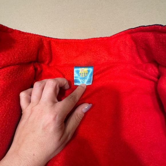 FC Barcelona Red and Blue Fleece lined Jacket - Picture 4 of 7
